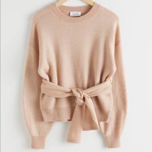NWT & Other Stories Women’s Wool Wrap Tie Sweater